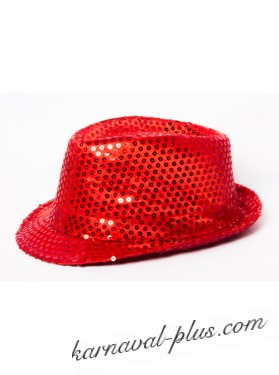 Карнавальная шляпа Диско красная